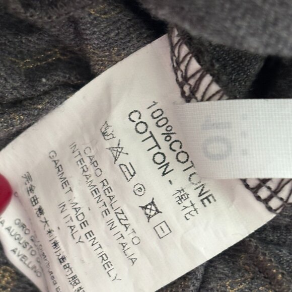 Girls Gray Print Cotton Blouse with Gold Buttons - Size 10 - Picture 7 of 11